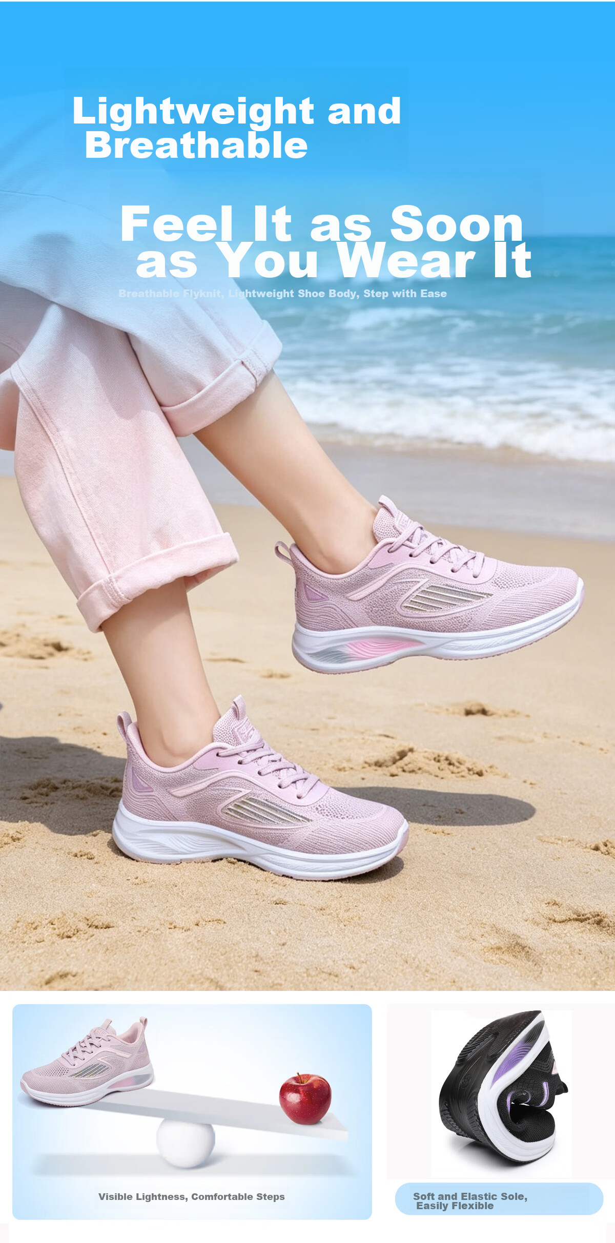 BURUIJING Summer Women's Shoes Old Beijing Cloth Shoes Women's Mesh Shoes Mesh Surface Mom Sports Casual Shoes 68879 Light Gray Size 40 6