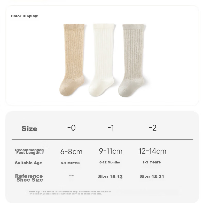 Niduoxiong Baby Socks, Summer Thin Mesh Socks, Over-Knee Socks, Newborn Anti-Mosquito Socks 14