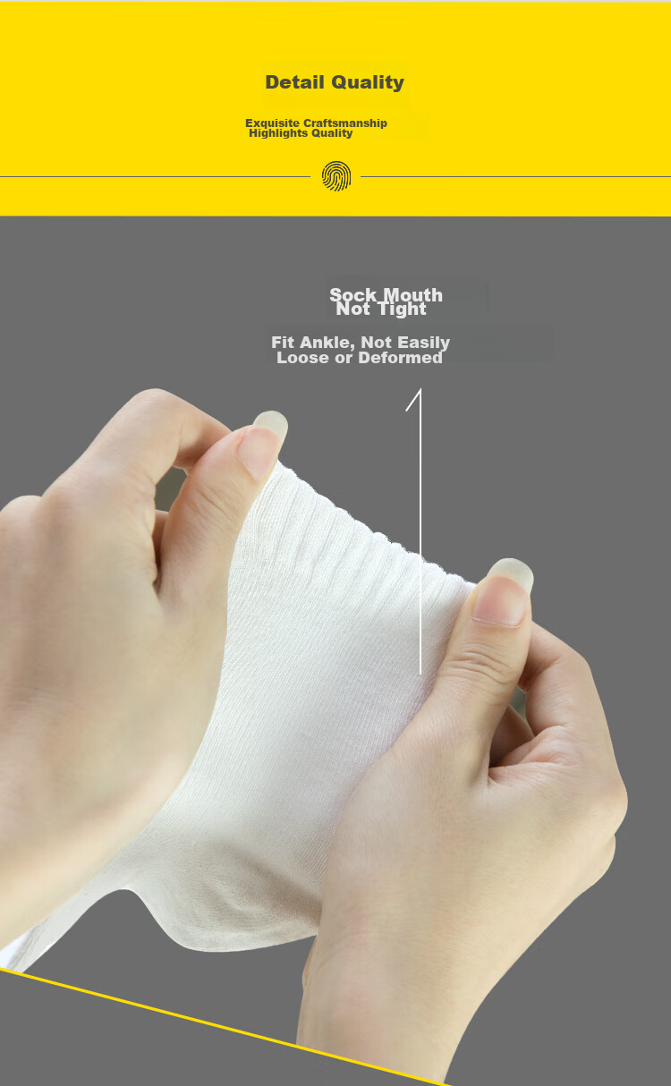 JOYTOUR Disposable Compression Socks for Men And Women, Business Travel Portable Accessories, White Mid-Calf Socks for Men, 5 Pairs Per Pack 7