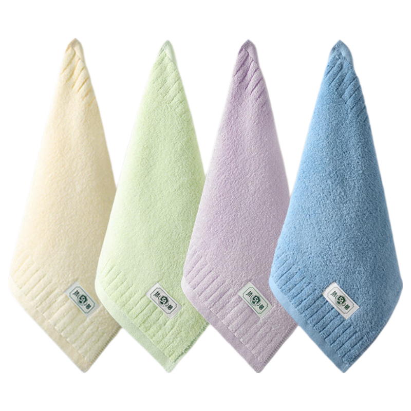 Grace 5A Antibacterial Xinjiang Pure Cotton Towels, 4-Pack Antibacterial Square Towels, Soft Pure Cotton Children's Sweat-Absorbing And Wiping Towels for Sports