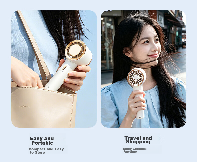 Gree [Bi Wenjun Same Style] Ultra-Quiet Handheld Semiconductor Cooling Mini Fan Portable Type-C Rechargeable Fan Outdoor Long Battery Life Camping Dorm Office 22