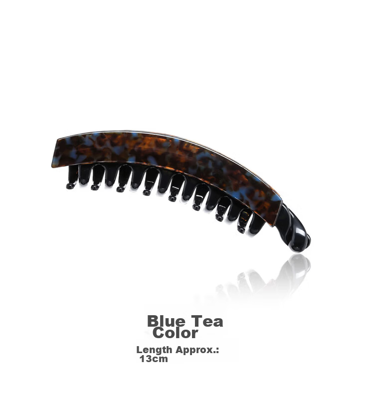 Li Qing Leopard Print Banana Hair Clip [Coffee] Twisted Vertical Clip for Back of Head High Ponytail Hair Claw Gift for Girlfriend Holiday Present 12