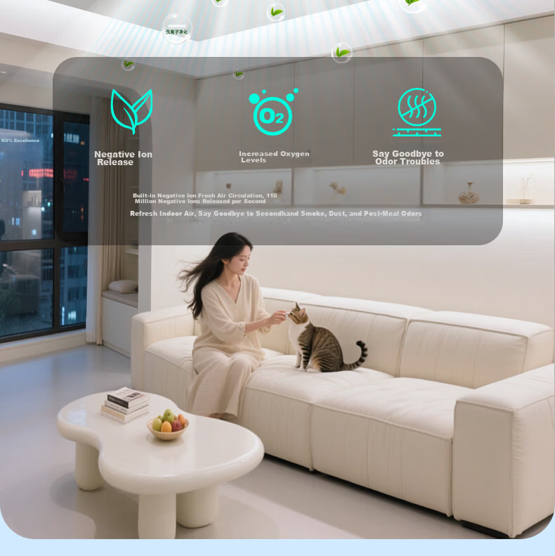 Great Wall LED Bladeless Ceiling Fan Light Modern Minimalist Living Room Bedroom Ceiling Fan Lamp Zhongshan Lighting 7