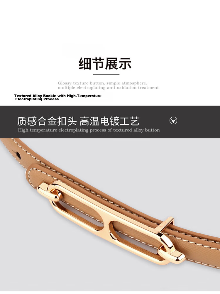 CARTELO Women's Leather Belt, Korean-Style Decorative Casual Cowhide Waistband, Simple Versatile Pin Buckle Trouser Belt, Girlfriend Gift 18