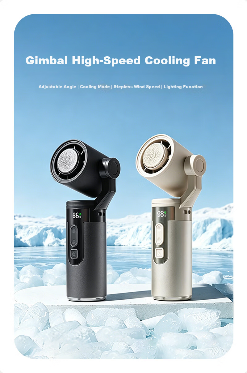 Laisee Handheld Mini USB High-Speed Energy-Saving Fan Portable Cooling Electric Fan 3000mAh Space Gray 1