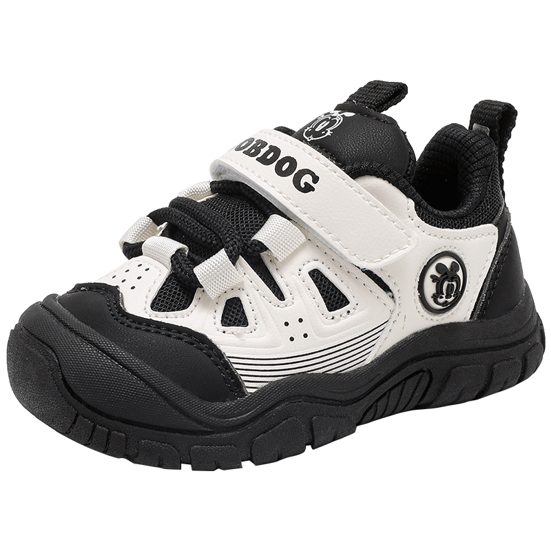 Babu Bean Kids Spring Boys Sports Shoes Breathable Toddler Walking Shoes Fashion 102351091 Black/Light Heather Gray Size 28