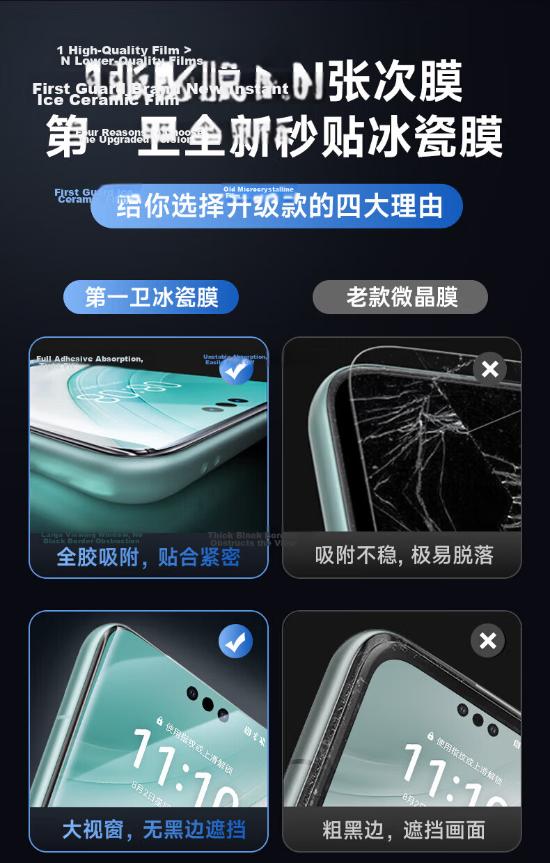 First Guard [Buy One Get One Free | New Ice Ceramic Privacy Screen Protector] Full Adhesive Huawei Mate40 Pro/RS Ceramic Anti-Spy Anti-Drop Screen Protector 6