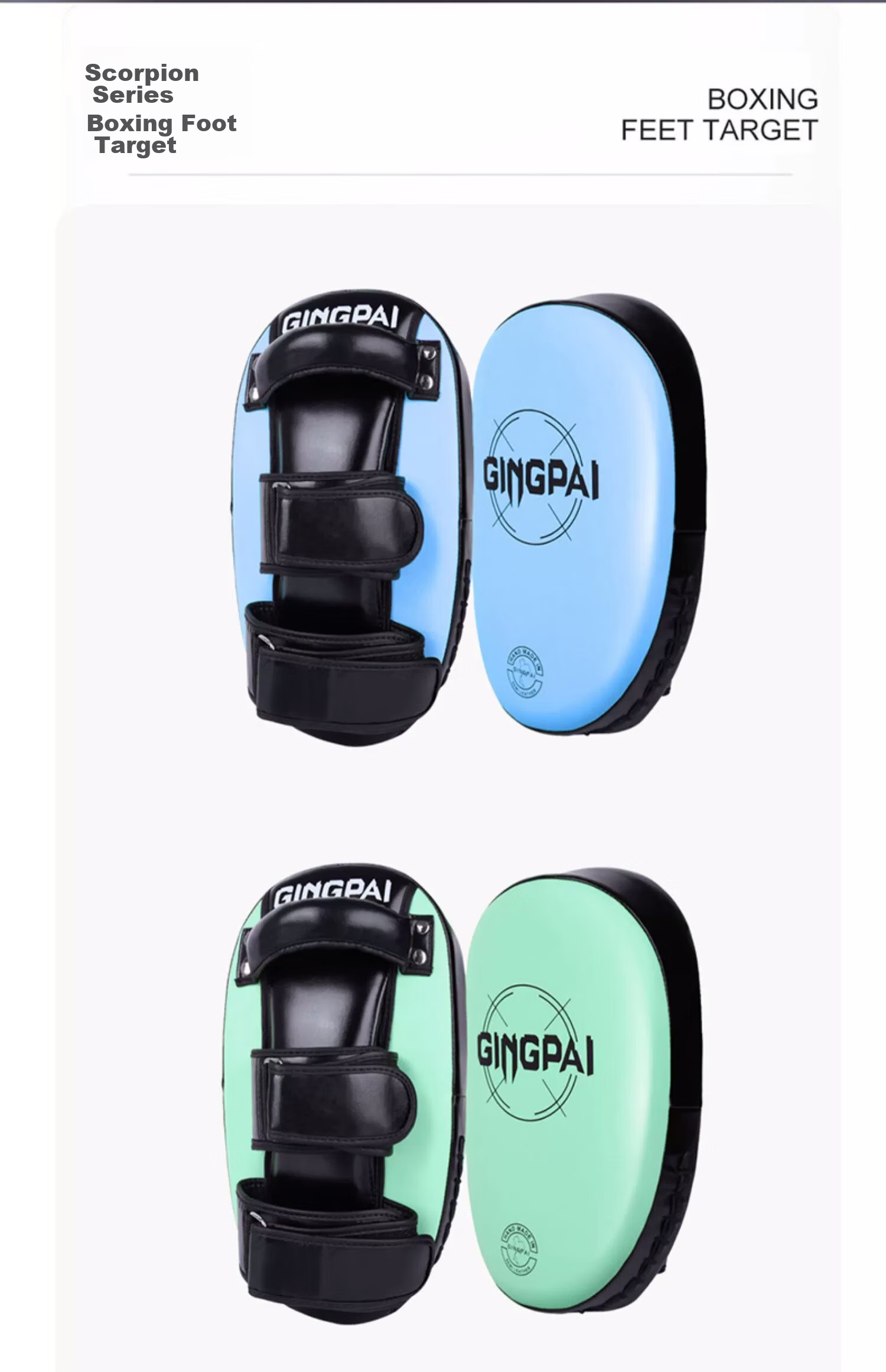 Jingpai Children's Sanda Fighting Target Foot Target Parent-Child Set, Home Exercise for Adults And Kids, Boxing Gloves, Sky Blue Color 19