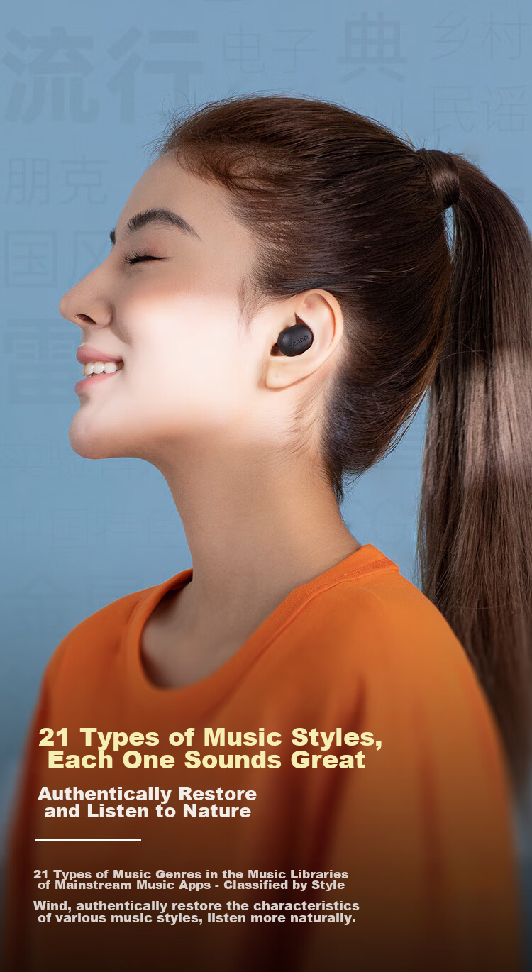 IGene [Long Battery Life, Noise-Cancelling Earbuds] 6.0 Bluetooth Headphones, Wireless In-Ear, High-Definition Sound Quality, Microphone for Calls, Music, Gaming, Low Latency, Invisible Cool Dog, NetEase Cloud Mobile Phone 20