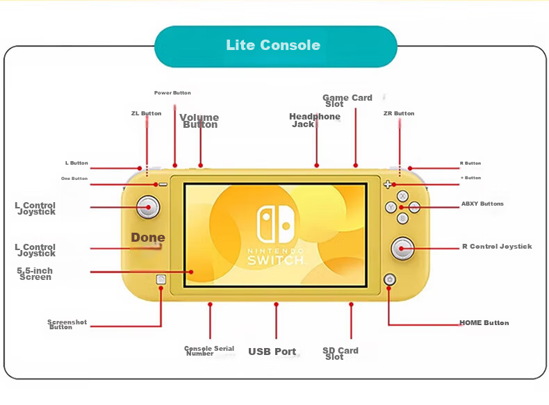 Nintendo Switch Lite Mini Handheld Console Singapore Version Lightweight Portable Easy-to-Use Gaming Device Green 5