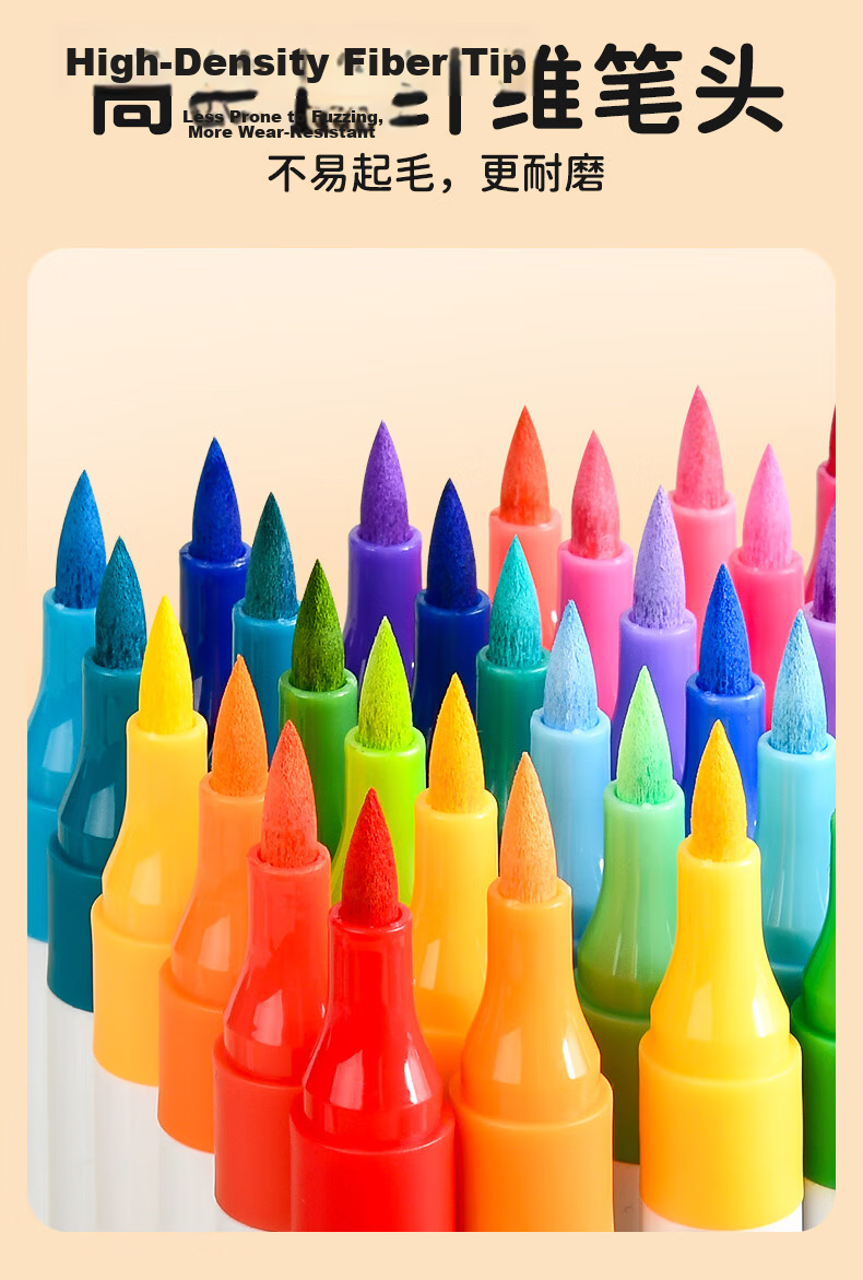 Touchcolor Double-Ended Acrylic Marker Soft Tip Student Drawing Pen Washable Non-Toxic Watercolor Pen for Kids Art Layering Opaque 48-Color Set 6