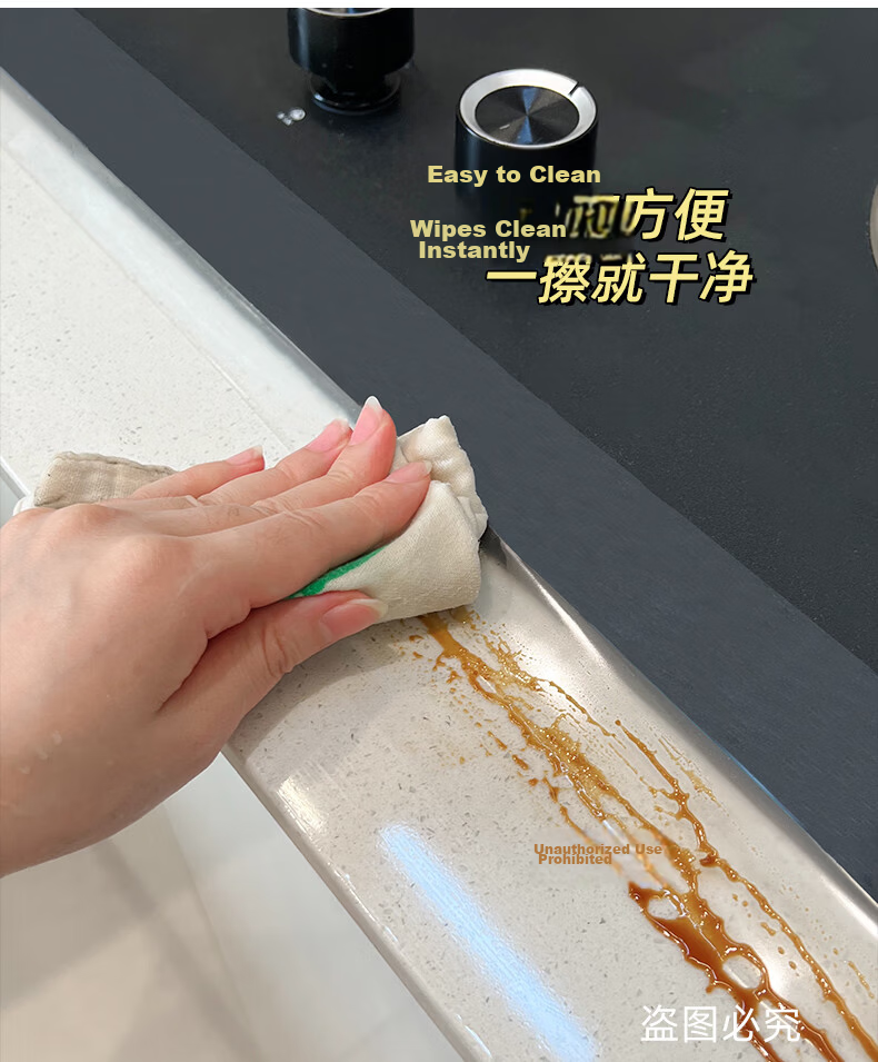 Xinuo Kitchen Sink Waterproof Sticker Water Basin Splash Guard Self-Adhesive Oil-Proof Anti-Mold Stove Washbasin Tape Seam Sealing Sticker 4