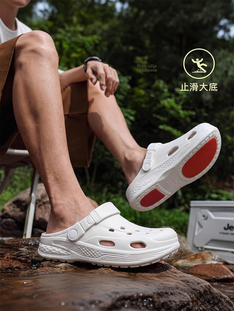 HIPANDA Non-Slip EVA Summer Men's Sandals Outdoor Driving Beach Slippers Women's Closed-Toe Slides 9