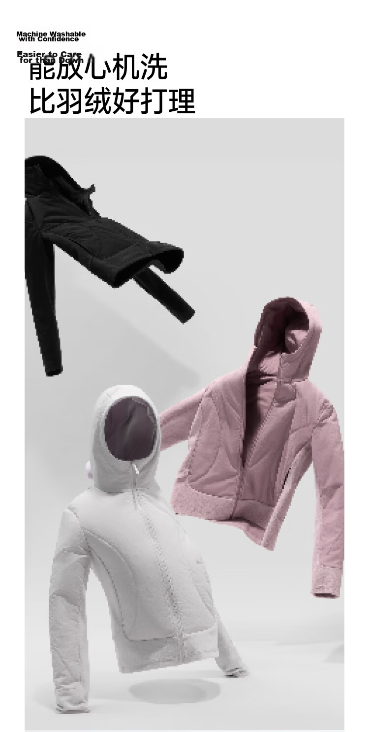 Beneunder Women's Jacket, Warm And Cold-Resistant, Zoned Elastic Fleece, Hooded, New Style, Medium Warmth, Lightweight, Quick-Heating Cotton Coat, Machine Washable, CL020 6