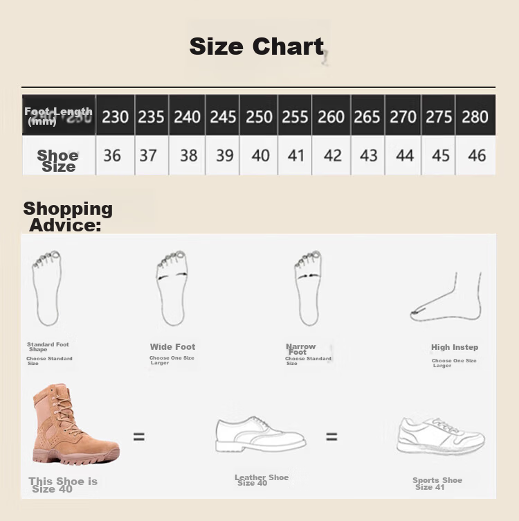 Andatong Combat Boots, High-Top Training Boots, Outdoor Training Shoes for Men And Women, New Style for Summer And Winter, Brown Anti-Stab Safety Boots, [Microfiber] Original Combat Boots/2 Pairs with Breathable Inner Linings, Size 42 11