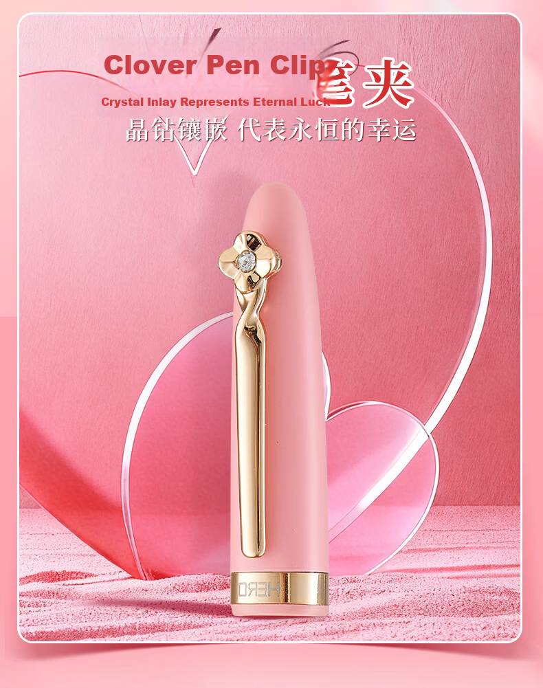 HERO Fountain Pen Gift Box High-End Graduation Gift for Women Signature Pen 5069 Ink Set Business Gift Birthday Present for Girlfriend Pink Red 7