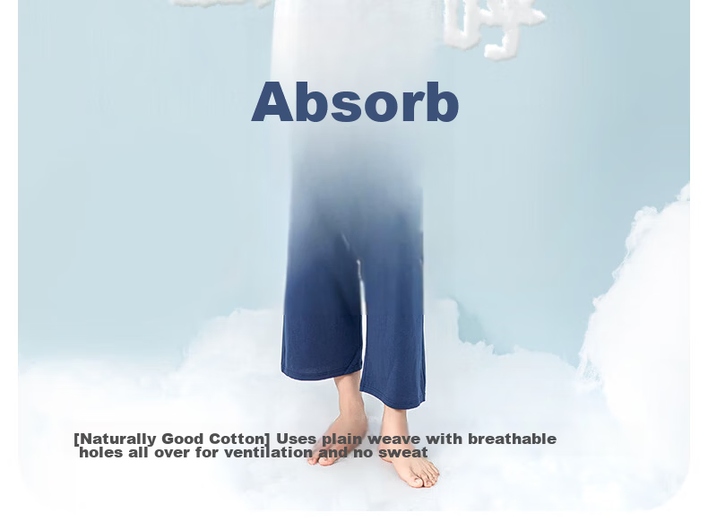 YING BO LUN Youth Pajamas, Spring And Summer Thin Style, Boys' Home Wear, for Middle And High School Students, Air Conditioning Clothing, 20813 Water Blue, Size 175 7