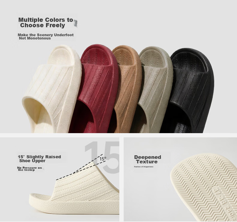 YouDiao Women's Leather Texture Slippers Lightweight Luxury Soft Sole Silent Odor-Resistant Summer Bathroom Shower Non-Slip Indoor Home Slippers 20