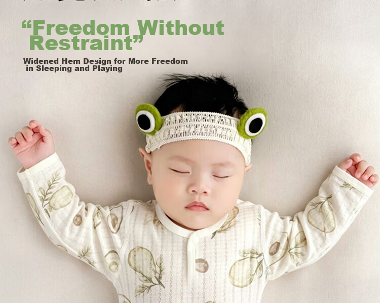9i9 Baby Anti-Kick Quilt Breathable Cotton Sleepwear Autumn Pure Cotton Newborn Pajamas Cute Rabbit 0-1 Year Old 9