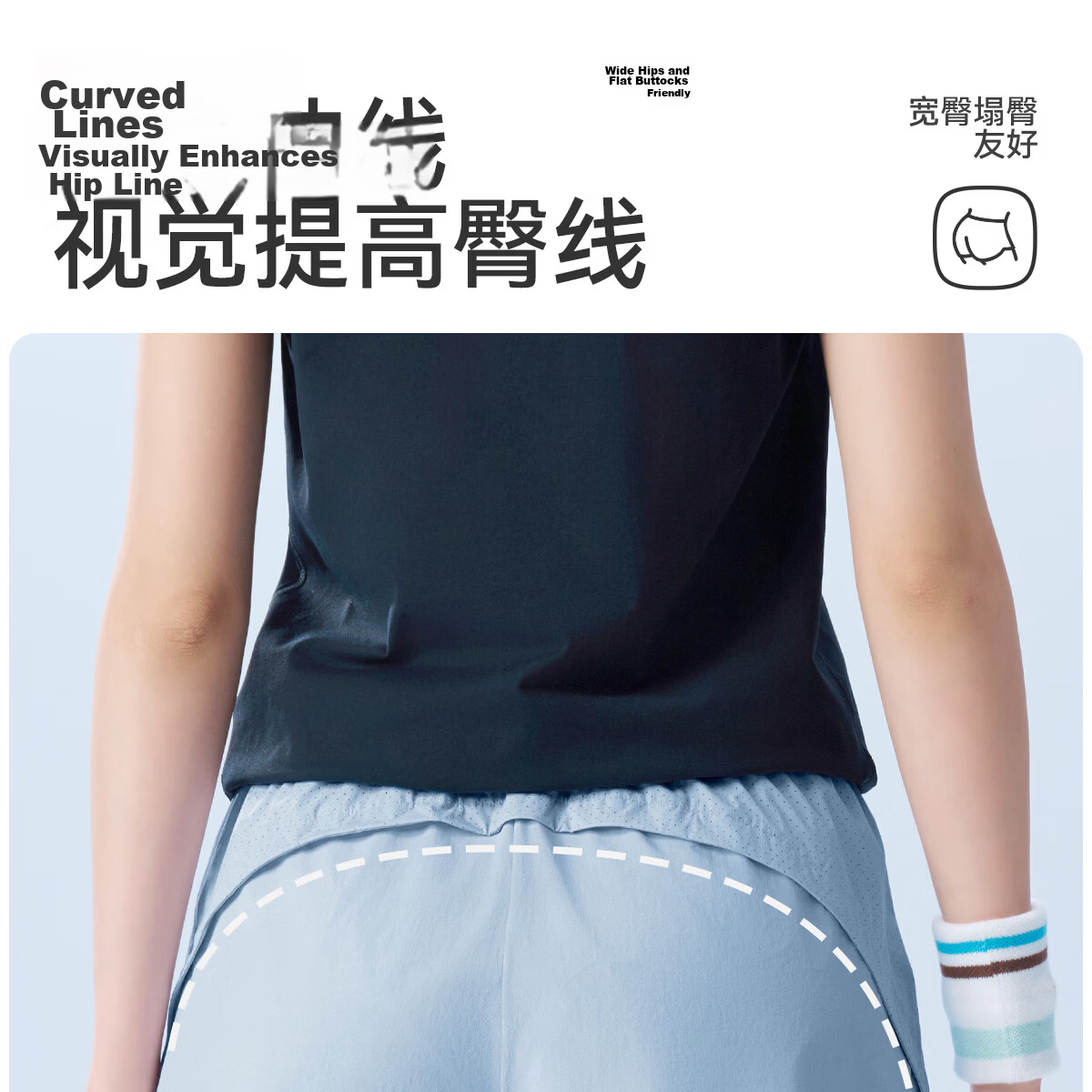 361° Women's Cooling Sports Shorts Summer New Breathable Training Fitness Running Black Casual Knee-Length Pants 15