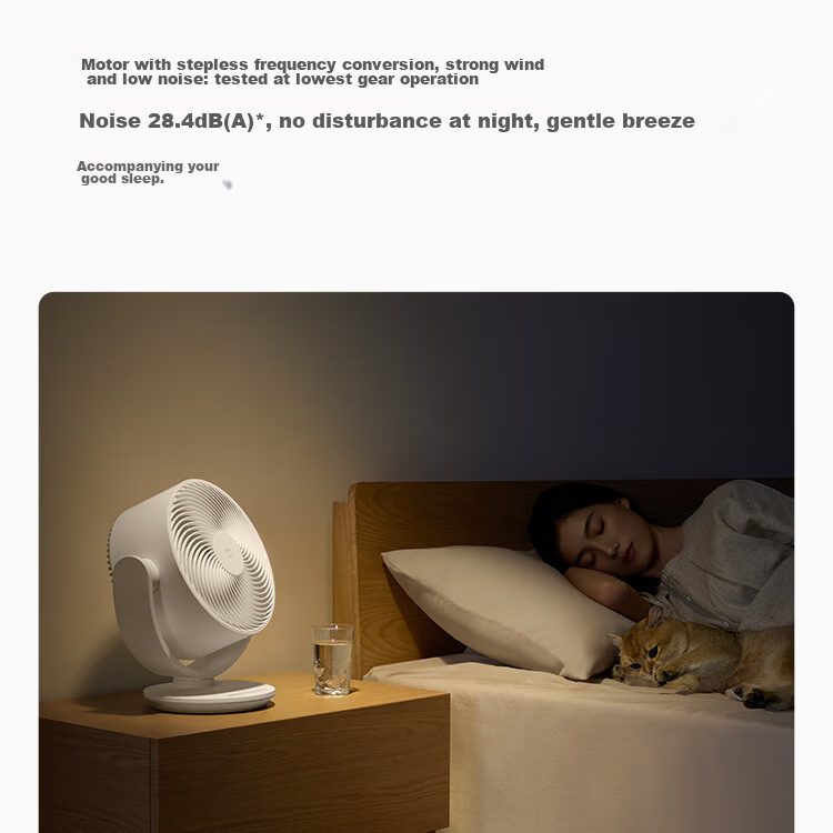 Mijia Xiaomi Mini Handheld Fan DC Inverter Outdoor Portable Neck Hanging Dormitory Rechargeable Fan 40H Long Battery Life 100-Speed Adjustable 12