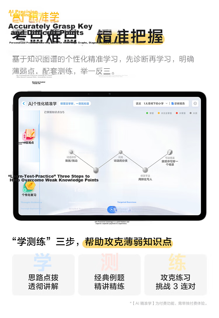 Vivo Pad SE Soft Light Edition, 6GB+128GB, Titanium Color, 15% Subsidy, 12.3-Inch Eye-Protection Soft Light Screen, Dedicated Learning Center, Student Tablet Computer 2
