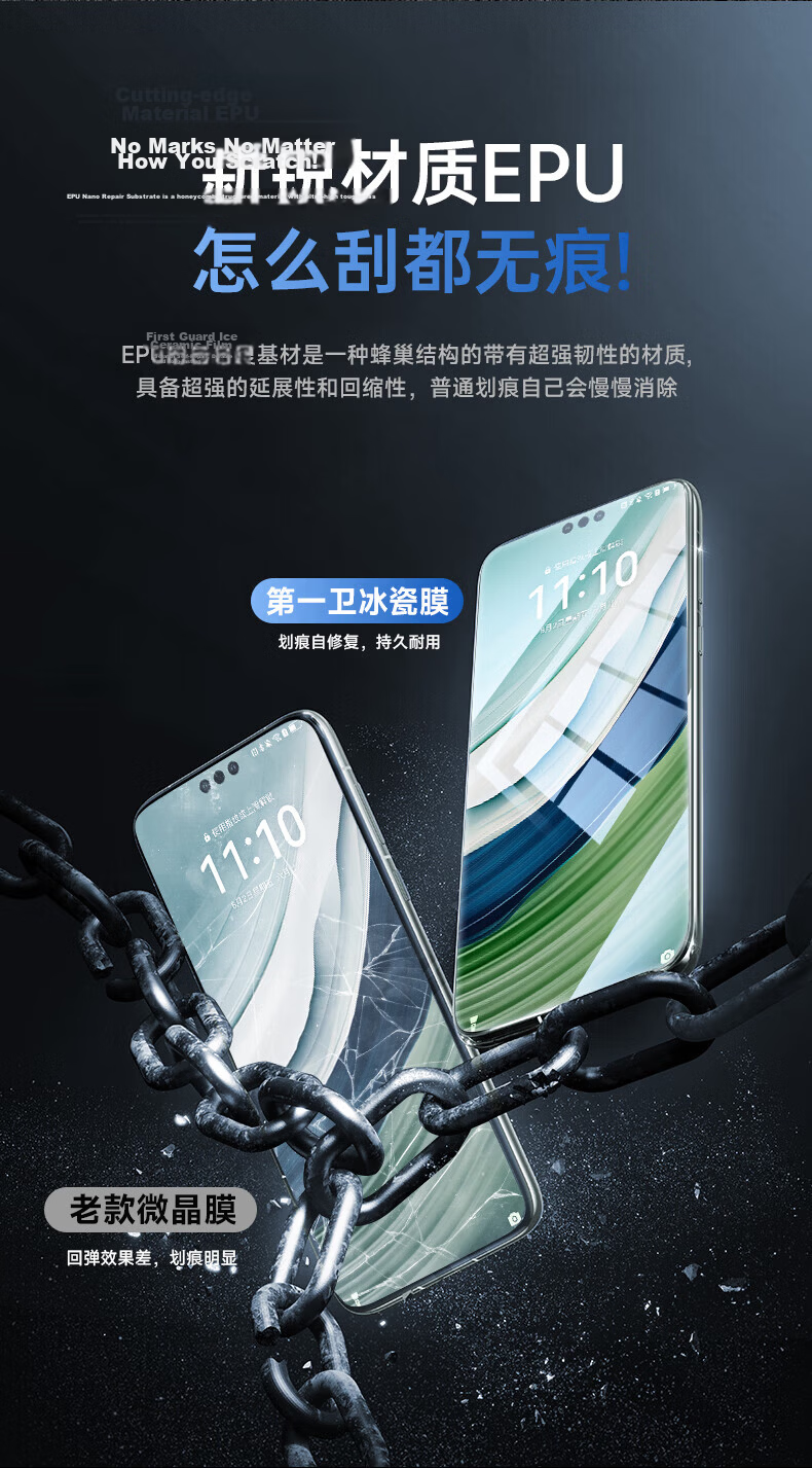 First Guard [Buy One Get One Free | New Ice Ceramic Privacy Screen Protector] Full Adhesive Huawei Mate40 Pro/RS Ceramic Anti-Spy Anti-Drop Screen Protector 17