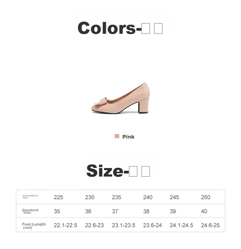 Daphne Nude Pink High Heels Women 2026 New Summer Comfortable Bowknot Chunky Heel Round Toe Nude Pink Size 37 7