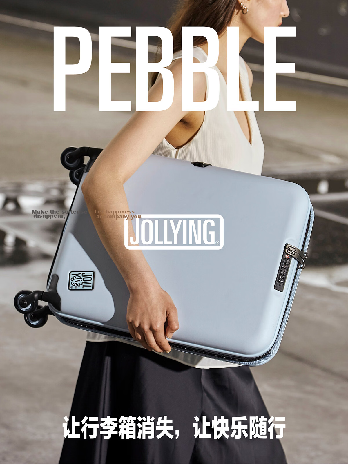 JOLLYING Ultra-Thin 11CM Foldable Carry-On Luggage Telescopic Trolley Suitcase for Men and Women Space-Saving Expandable Password Travel Bag 22