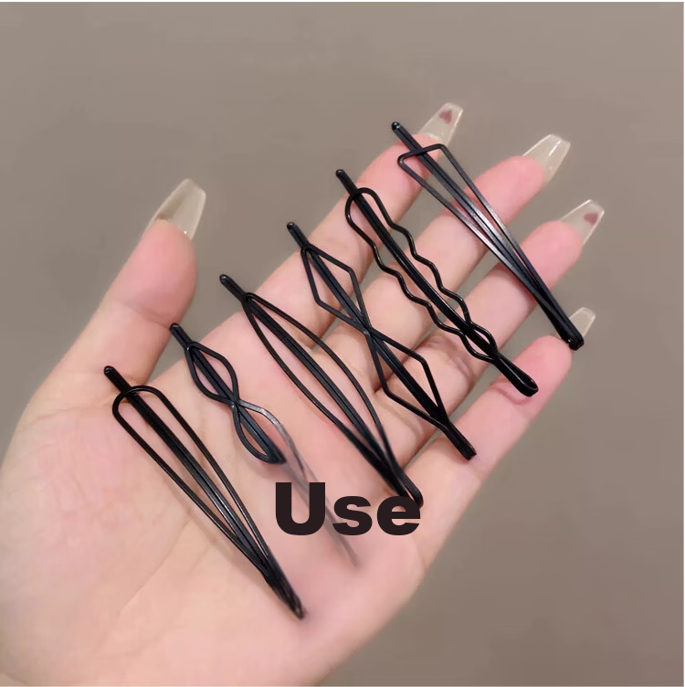 LiQing Black Small Hair Clip Bobby Pins [24 Pieces] Invisible Hair Clips for Bangs and Side Hair Styling 5