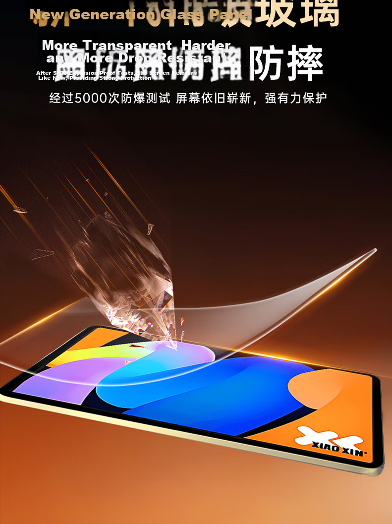 GOLDEN RAY Tempered Glass Screen Protector for Lenovo Xiaoxin Pro GT 11.1-inch Tablet 2.5D Arc Edge HD Full Screen Anti-Fingerprint Explosion-Proof Film 8