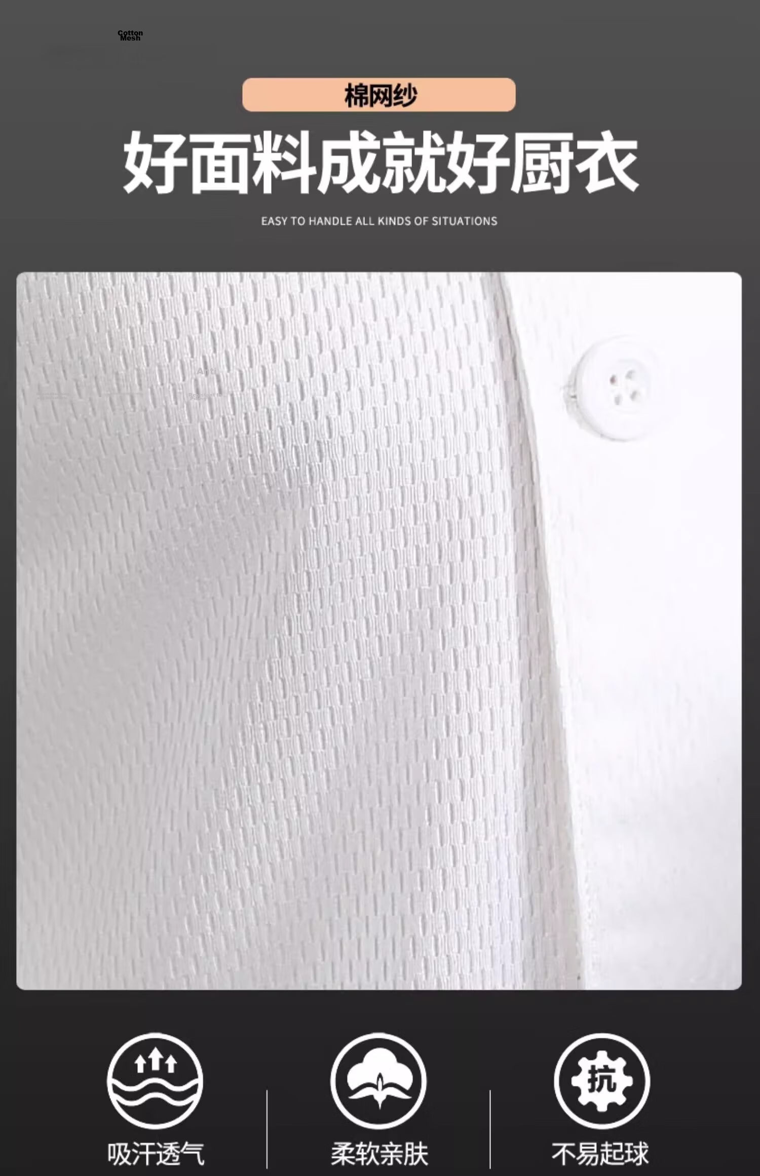 HANMANKE Ice Silk Chef Workwear Men Custom Logo Printing Restaurant Kitchen Hotel Breathable Mesh Uniform Women [Breathable Mesh] Gray Short Sleeve XL 11