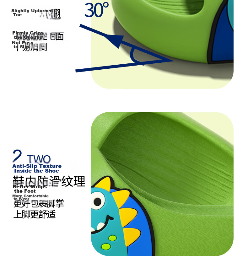 XGGC Kids Boys Summer Indoor Non-Slip Dinosaur Cartoon Family Slippers Girls Pink Size 28-29 13