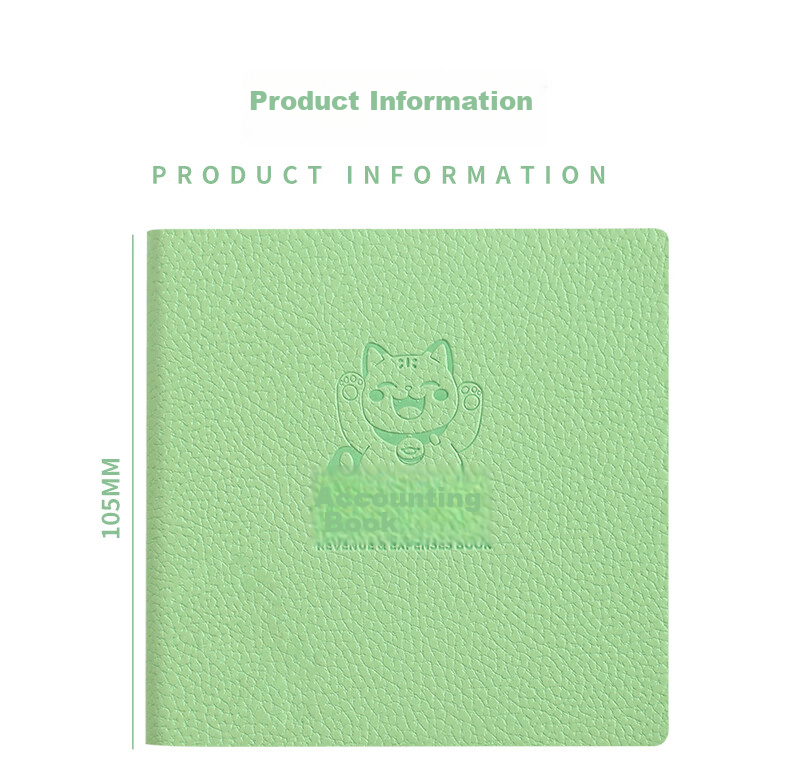 Faramon Square Daily Cash Ledger Expense Classification Detailed Account Book Green 1