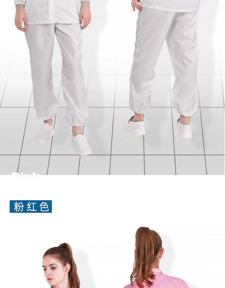 Mulang Anti-Static Two-Piece Cleanroom Suit Food Factory Protective Clothing Electronics Workshop Dustproof Workwear White 2XL [Jing Suda] 19