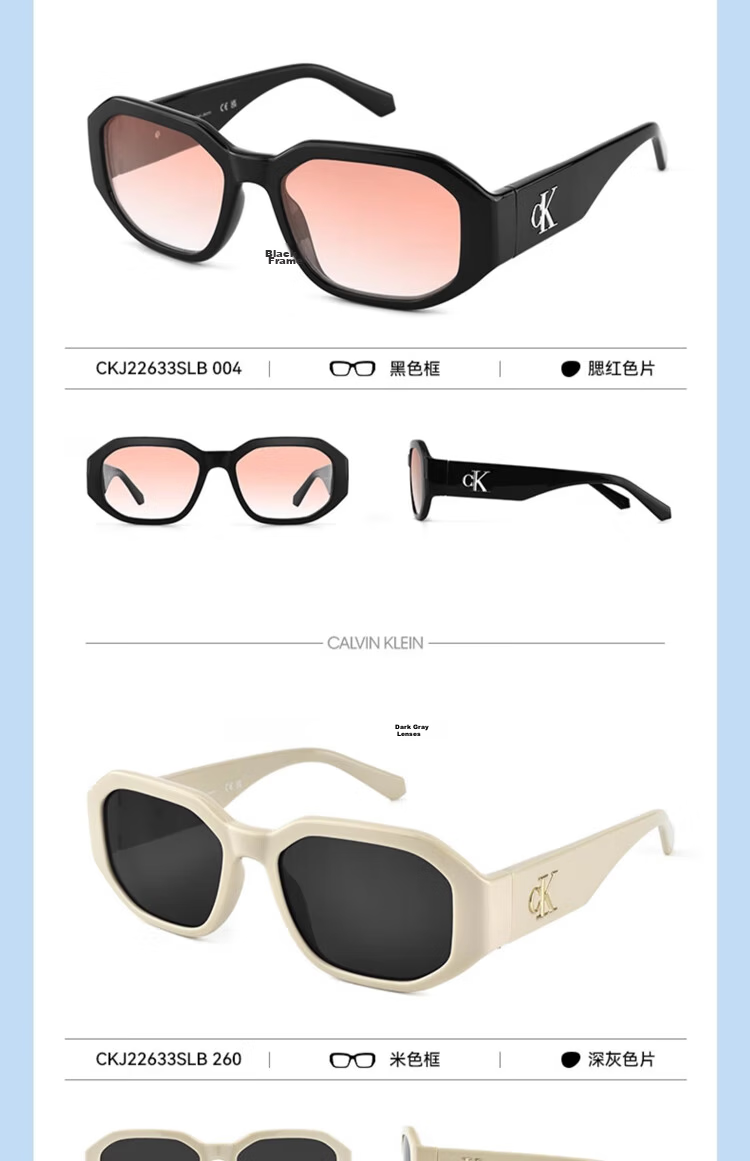 Calvin Klein Sunglasses CK Large Square Frame for Men And Women, Cycling Driving Glasses 001-6415 28