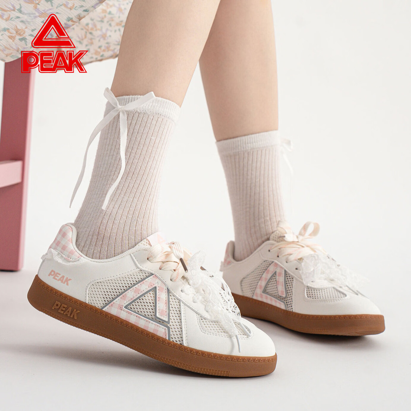 PEAK Kids Training Shoes Summer Breathable Mesh 2026 New Girls Casual Outdoor Sports Shoes