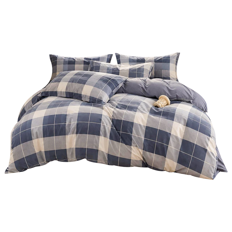 Grace 7A Antibacterial 100% Pure Cotton Bedding Set, Xinjiang Cotton Bed Linen, Duvet Cover And Sheet, 150*200cm, for 0.9/1.2 Meter Beds