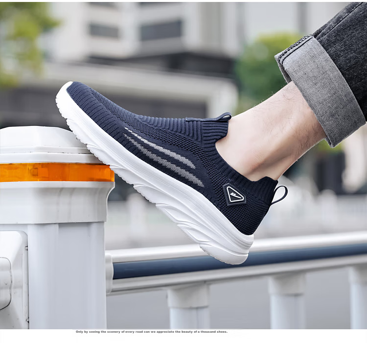 Warrior Casual Shoes for Men, Breathable Mesh Shoes, Lightweight Soft-Soled Running Sneakers, WXY(ZA)-3150, Black, Size 39 8