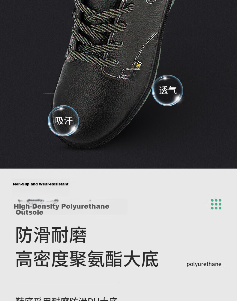 Honeywell Safety Shoes, Anti-Static, Impact-Resistant, Puncture-Proof BC0919703, Size 45 4