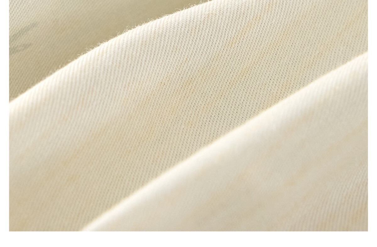 LOVO Luolai Pure Cotton Four-Piece Bedding Set with Twill Bedsheet And Duvet Cover, Double Bed Linen, 220*240cm, Beige 11