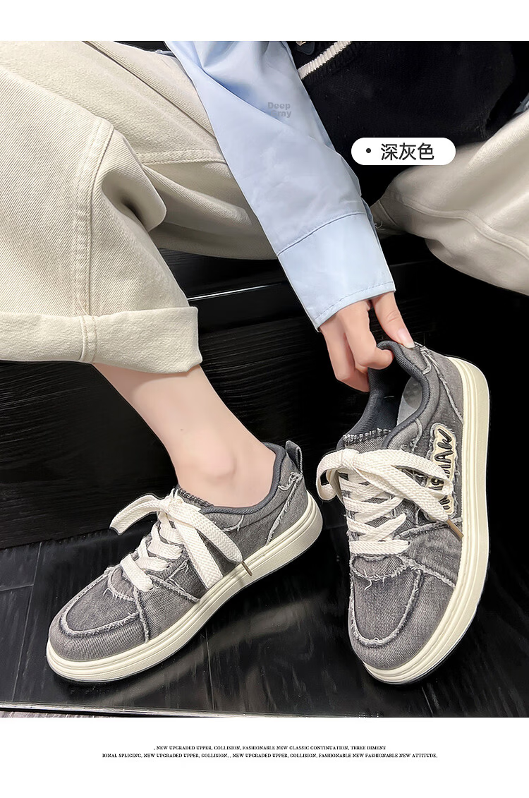 Warrior Women's 2026 Spring Autumn Fashion Sneakers Classic Versatile Retro Casual Shoes Dark Gray Size 38 16