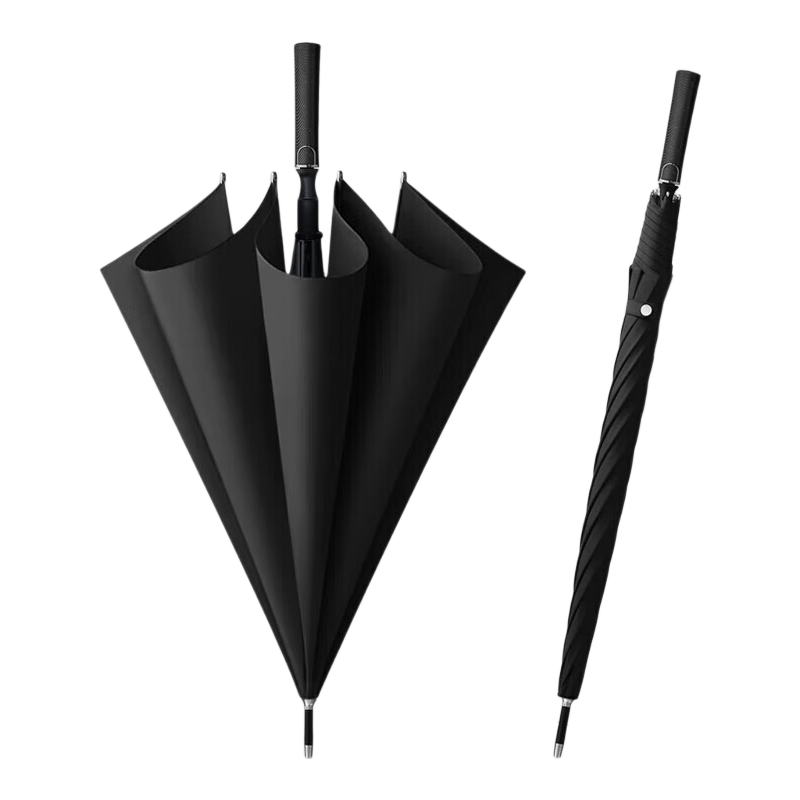 MAYDU Diameter 125cm Automatic Long Handle Umbrella, 8 Ribs, Men's Business Long Handle Umbrella, M1129 Business Black