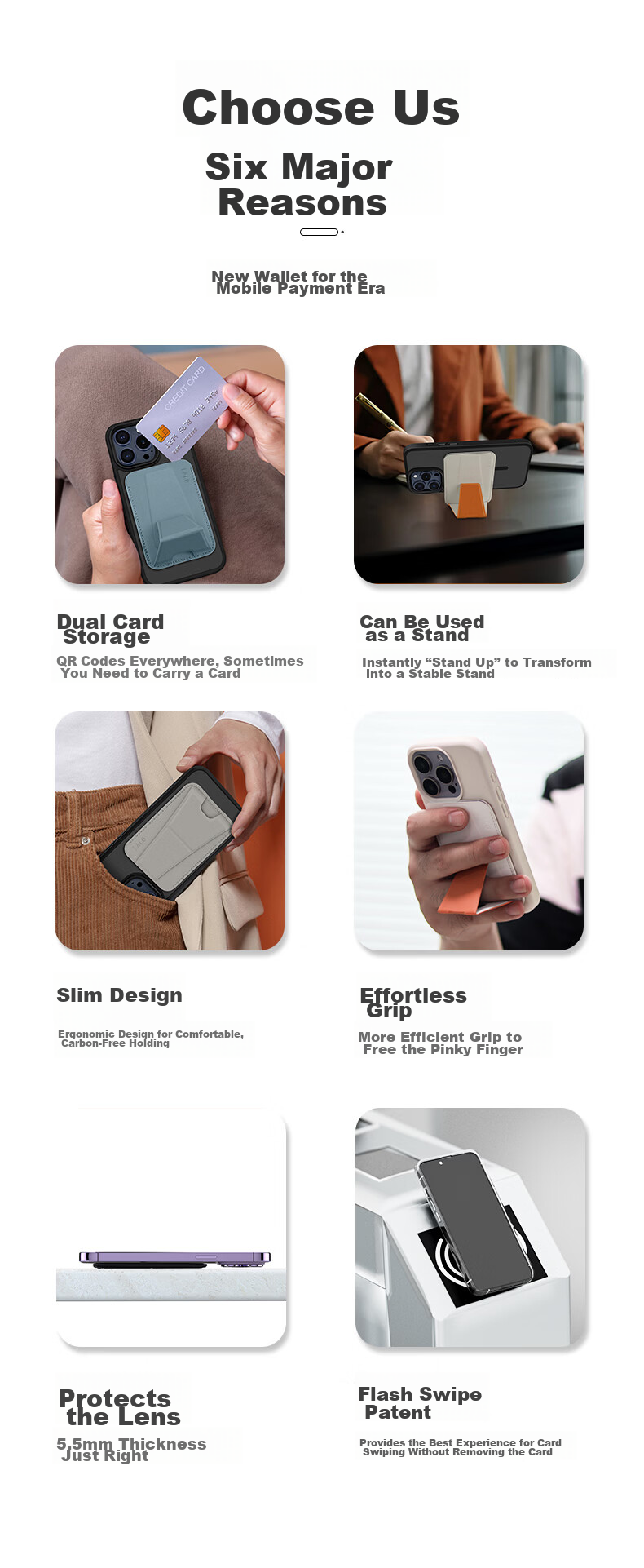 LALO Cardless Quick Swipe Magnetic Card Holder Phone Stand Invisible Desktop Ultra-thin Access Card Holder for Bus and High-speed Rail 1