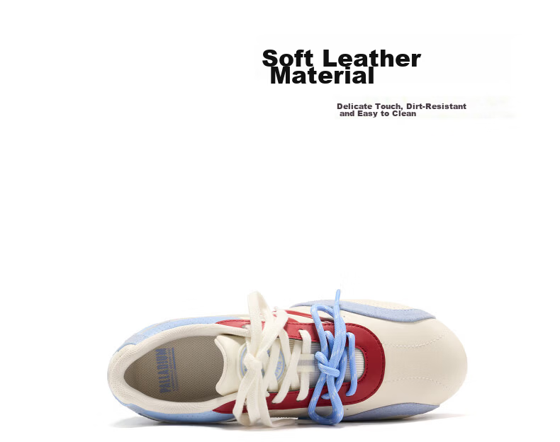 PALLADIUM Spring Autumn New Versatile Women's Lightweight Thin-Soled Derby Casual Sneakers Silver Single Layer Size 36 11