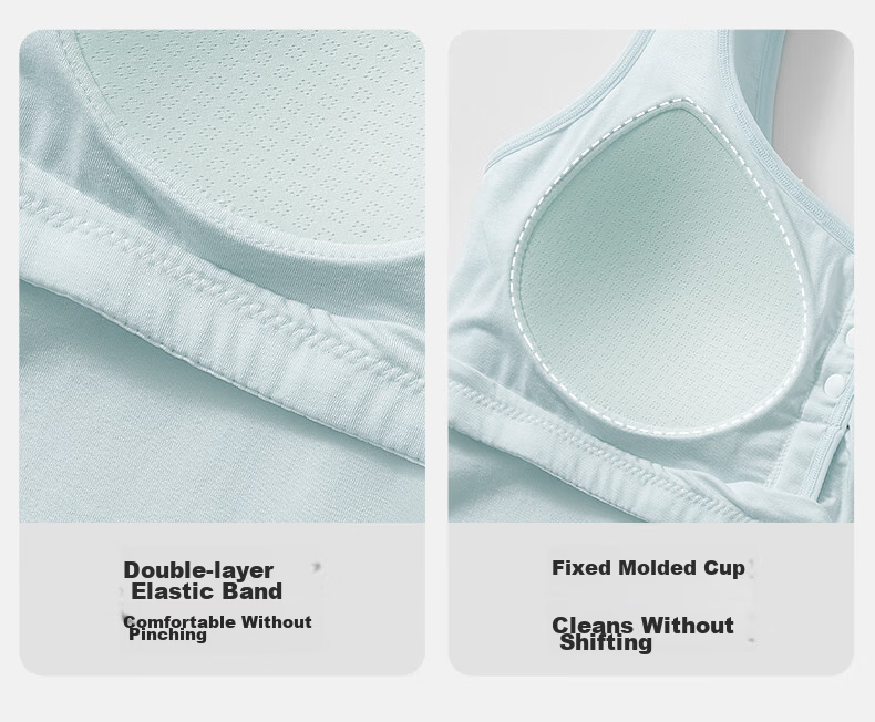 EMXEE Maternity Nursing Tank Top Pure Cotton Bra-Free Camisole with Chest Pads Breastfeeding Cover for Pregnant Women XL 22