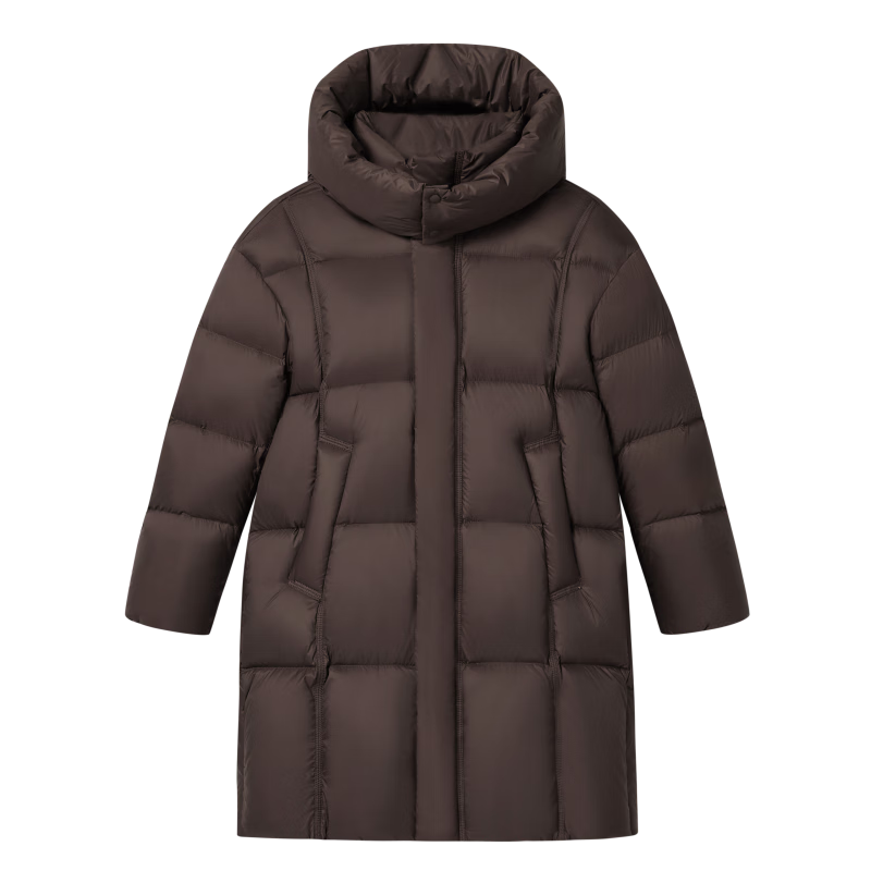 BOSIDENG 25 Years Puff Down Jacket Girls Long 90% Down 5A Antibacterial Hooded Warm Coat T250243108Q