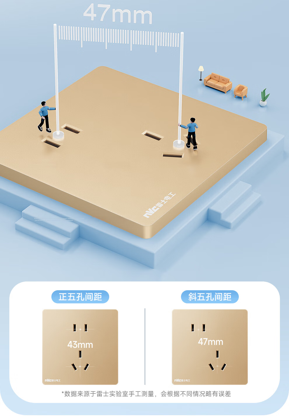 NVCleishidiangong Switch Socket, Three-Gang Single-Control 86-Type Concealed Wall Switch Panel, N25 Champagne Gold 9