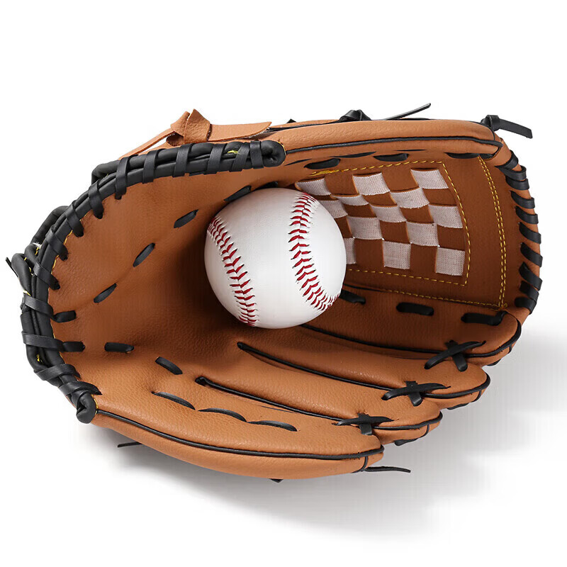 INVUI Baseball Glove Pitching Softball Kids Thickened Wear-Resistant Catcher's Glove (1 Soft Baseball) Size S Pink