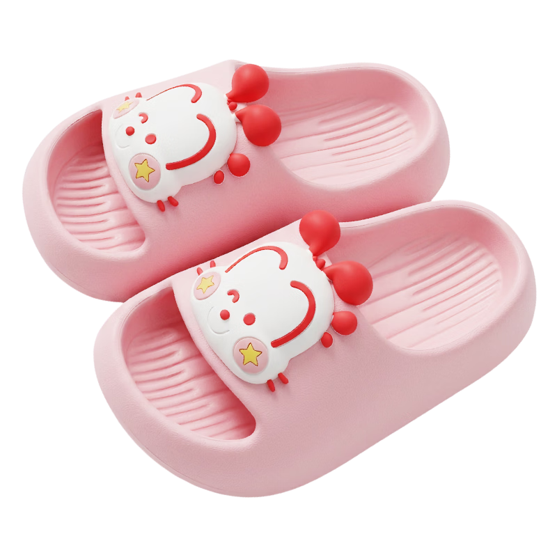 BOBDOG Children's Slippers for Boys And Girls, Soft-Soled Indoor/outdoor Summer Sandals, Pink, Size 210